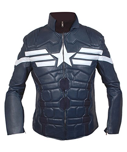 Feather Skin Capitán América 2014, El Soldado De La Chaqueta De Cuero De La Moto De Invierno