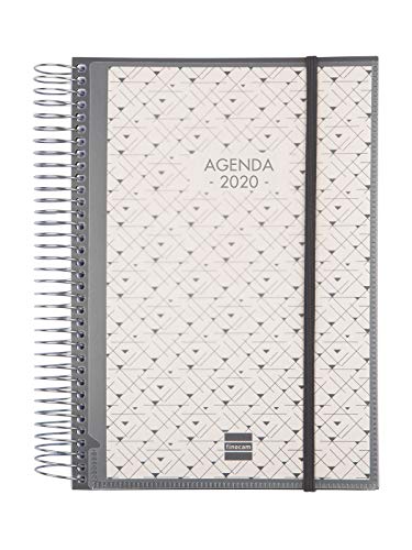 Finocam - Agenda 2020 1 día página Espiral Personalizable español - 17.5 x 21.2 cm