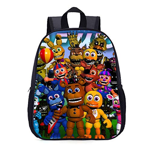 Five Nights at Freddy'S Mochila Casual Mochila Escolar Bolso de Viaje de Dibujos Animados Mochila Impresa Mochila Deportiva Informal Unisex (Color : A1, Size : 27.5 x 10.5 x 35cm)