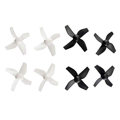 FLAMEER Hélices CW CCW Propulsor de Hojas Peso Ligero Buen Funcionamiento para HS210 JJRC H36 E010 T36 RC Drones - Blanco Negro