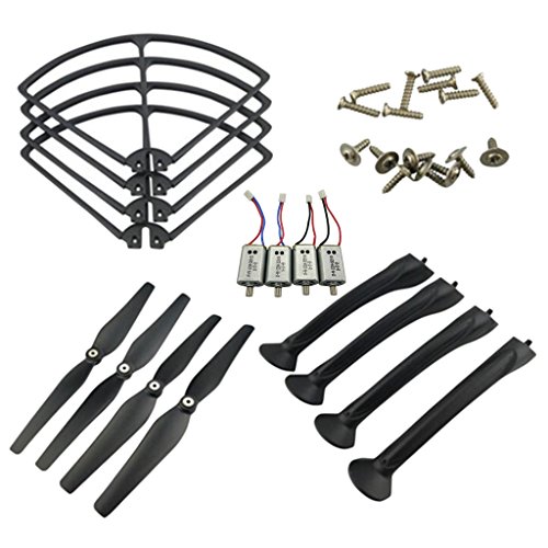 FLAMEER RC Quadcopter Drone Kit Motor + Propeller + Guard + Landing Gear para Syma X8C X8HW