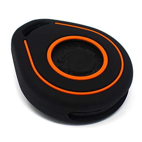 Funda para Llave de Moto HAB de Silicona, Keyless Go (Negro Naranja)