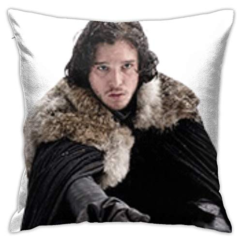 Fundas de almohada decorativas de 45,7 x 45,7 cm, funda de almohada cuadrada Jon #Snow Ga-me of Thro-nes Daen-erys Targa-ryen Ed-dard Stark Sansa St-ark Juego de Thr-ones