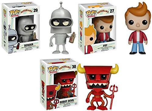 Funko Pop! Futurama: Fry + Bender + Robot Devil - TV Vinyl Figure Set New