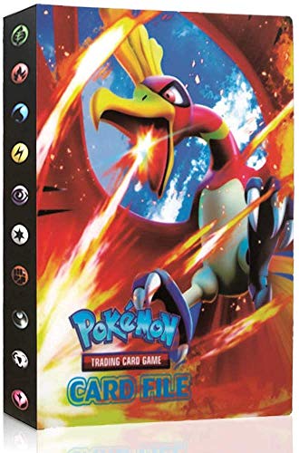 Funmo Álbum de Pokemon, Carpeta de Titular de Tarjetas de Pokemon, Comercio Tarjeta Álbum, GX y EX Cartas Pokemon Álbum, 30 páginas - Puede Contener hasta 120 Tarjetas (Ho-Oh)