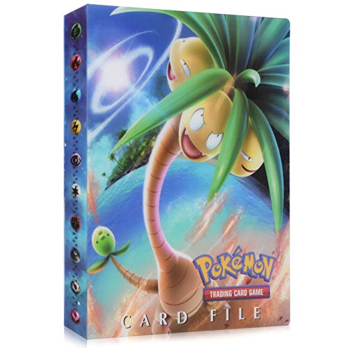 Funmo Pokemon Cartas Álbum, Comercio Tarjeta Álbum, Carpeta de Titular de Tarjetas de Pokemon, GX y EX Cartas Pokemon Álbum, Pokemon Cards Album Protección, 30 páginas 120 Tarjetas Dobles (Exeggutor)