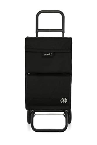 Garmol Carro Compra, Negro, 56L