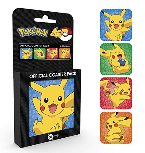 GB Eye LTD, Pokemon, Pikachu, Pack de 4 posavasos