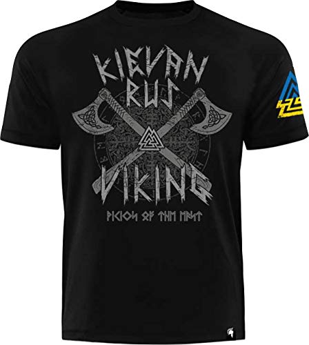 GODSRAGE Kievan Rus Viking - Camiseta deportiva de manga larga Negro XXXXL