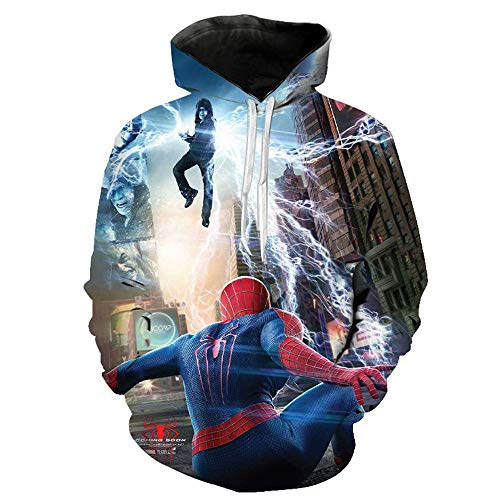 GZBSTDQ Hoody Sudadera con Capucha Hombre, Unisexo 3D Impresa Manga Larga Hoodie Suéter Deporte Capucha Pullover Mujer HD Anime Hoodie Bolsillos Jerséis Sudaderas Venom L