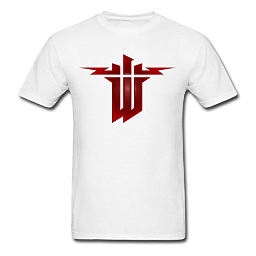 Handsome Updated Version Wolfenstein Logo Male T-Shirt Medium