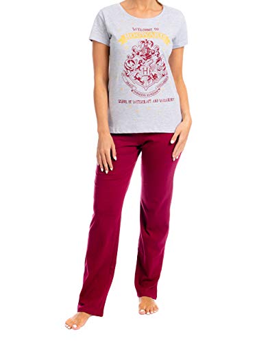 HARRY POTTER Pijama para Mujer Hogwarts Rojo Small