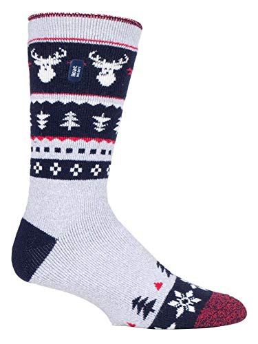 HEAT HOLDERS LITE - Hombre y Mujer Invierno Calcetines Navidad Termicos para Regalo (39-45 EU, Ciervo)