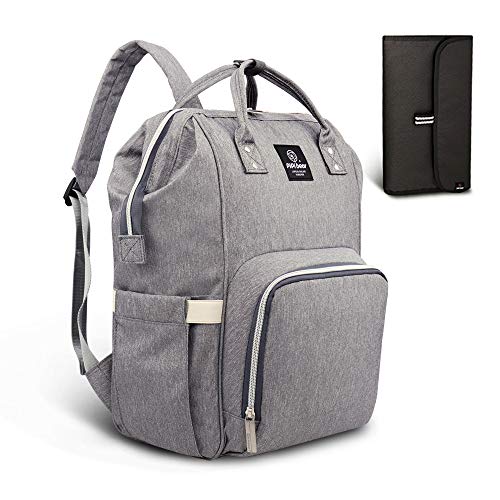 HEYI Mochilas para Pañales de Viaje - con Bolsa de Preservación de Calor, Material Impermeable, Bolsa de Hombro Grande Bolso para la Madre y el Cuidado del Bebé