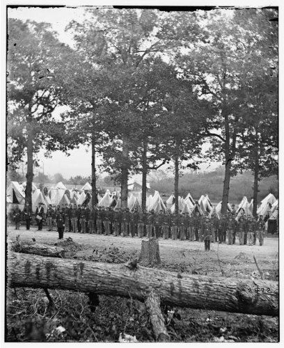 Historic Photographs, LLC Foto: Camp, Voluntarios 35 de Nueva York, Regimiento del Condado de Jefferson, Tiendas, Militar, 1861 Tamaño: 8x10