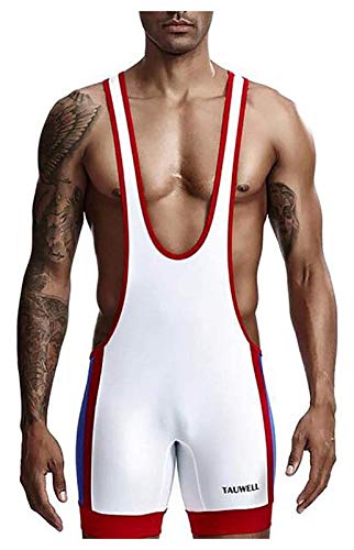 Hombres de Lucha del Body, Atractivo Estiramiento cómodo y Transpirable Entrenamiento Gimnasia Bodies Jockstraps Ropa Interior (Color : E, Size : XXL)