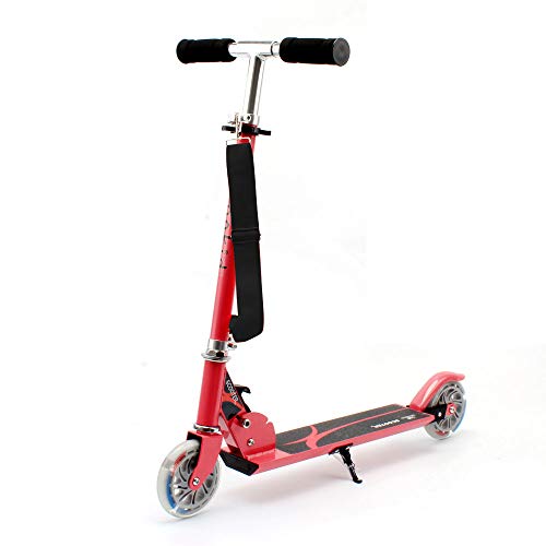 Honkid Patinete Aluminio con 2 Ruedas - Scooter Patinete Plegable 85cm Altura Ajustable para niños de 3-12 años de Edad, Rosa