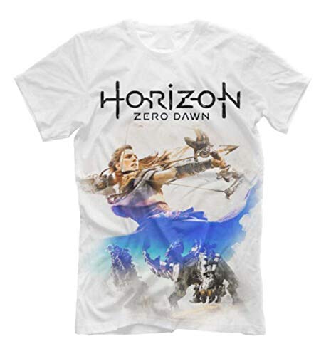 Horizon Zero Dawn t-Shirt - Action RPG Video Game Print White Color