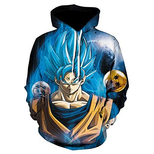 Hot Anime Dragon Ball Hoodies Hombres Mujeres Sudaderas 3D Super Saiya Vegeta Niños Goku Sudadera con Capucha Hombre Casual Abrigo Dibujos Animados Niños Outwear-Picture_Color_M