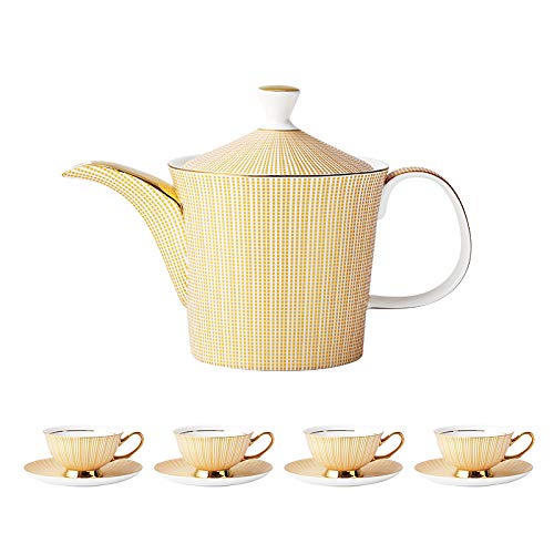 HRDZ Bone China Mug Taza de café de cerámica Juego de Tetera Juego de té de la Tarde Caja de Regalo