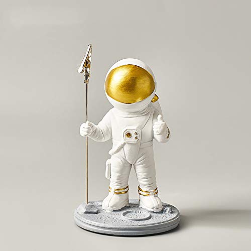 HUANQING Regalo Figurines Escritorio Creativo Estatua Oficina Astronauta Escultura Decoración del Hogar Cosmonauta Figuritas Estudio Héroe Personaje Miniaturas Artesanías,Estilo 3