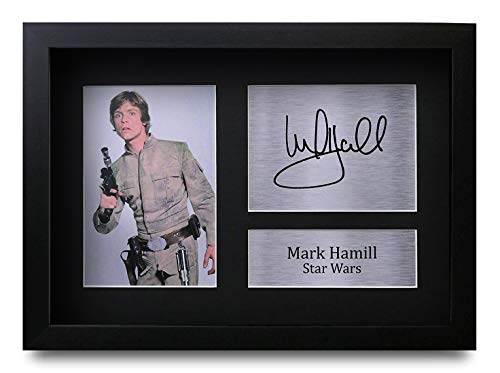 HWC Trading Mark Hamill A4 Enmarcado Regalo De Visualización De Fotos De Impresión De Imagen Impresa Autógrafo Firmado por Star Wars Los Aficionados Al Cine