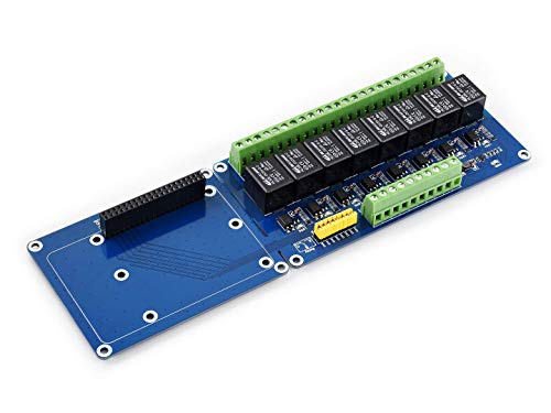 IBest Raspberry Pi RPi Relay Board (B) Expansion Board 8-ch Relays Loads Up to 5A 250V AC or 5A 30V DC for Raspberry Pi A+/B+/2B/3B/3B+, Allow Pi Control High Voltage Products