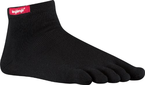 Injinji 2.0 Sport Mini Crew - Calcetines (talla L), color negro