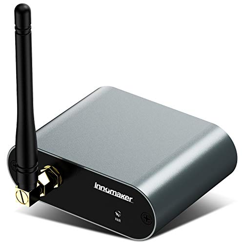 InnoMaker Bluetooth 5.0 Audio Receiver Home Stereo System HiFi DAC Streaming Music Adapter Support LDAC/AptX-HD/AptX-LL/AptX/AAC/SBC Outputs L/R RCA 3.5mm Headphone Jack AUX (Silver)