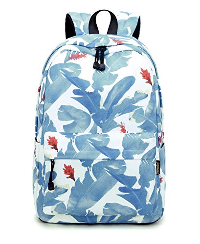 Joymoze Mochilas Ligeras y Duraderas para Niñas Adolescentes, Linda Bolsa Escolar Infantil Hoja de Bromelia