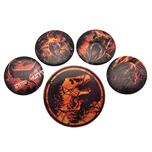 Jurassic World - Pack de 5 chapas (Talla Única) (Multicolor)