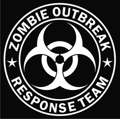 Keen Zombie Outbreak Response Team Vinyl Decal Sticker|Cars Trucks Vans Walls Laptop|White|5.5 in|