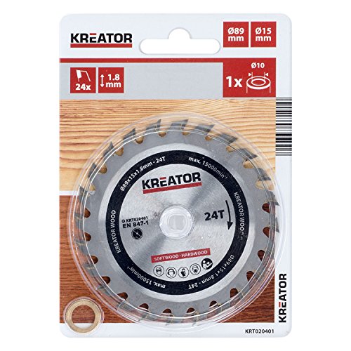 KREATOR KRT020401 - Disco de sierra madera 89mm24d