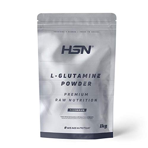 L-Glutamina de HSN | L Glutamine | 100% Pura en Polvo | Suplemento Recuperador Post Entrenamiento, Aminoácido Para Deportistas | Vegano, Sin Gluten, Sin Lactosa, Sabor Natural, 1000 gr