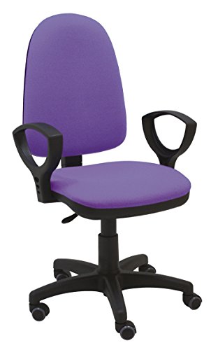 La Silla de Claudia - Silla Escritorio y Oficina Torino. Silla Oficina ergonómica con reposabrazos. Asiento y Respaldo Regulables. Ruedas de Goma. (Morado)