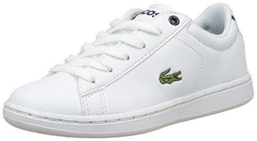 Lacoste Carnaby EVO, Zapatillas Unisex Niños, Blanco (Wht/Nvy 042), 28 EU