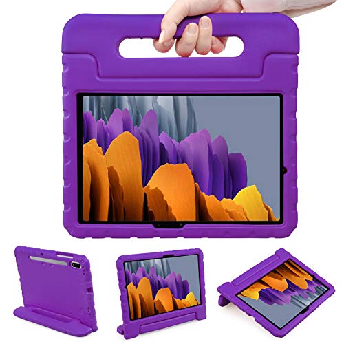 LEADSTAR Funda para Samsung Galaxy Tab S7 11-Inch 2020, Ligero y Super Protective Antichoque Estuche Protector Diseñar Especialmente Manija Caso con Soporte para los Niños, SM-T870 T875 T878, Púrpura