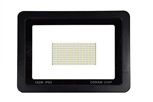 LED26® Foco LED exterior 150W OSRAM alto brillo Proyector LED exterior impermeable IP65 Luz Blanco frío 6500K patio, jardín, tienda