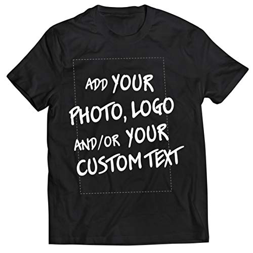 lepni.me Camisetas Hombre Regalo Personalizado, Agregar Logotipo de la Compañía, Diseño Propio o Foto (XXXXX-Large Negro Multicolor)