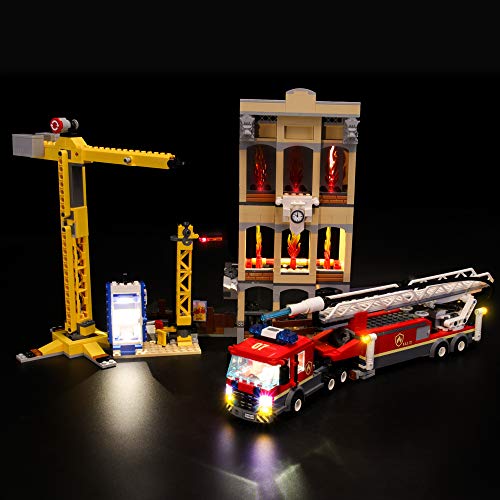 LIGHTAILING Conjunto de Luces (City Fire Brigada Distrito Centro) Modelo de Construcción de Bloques - Kit de luz LED Compatible con Lego 60216 (NO Incluido en el Modelo)