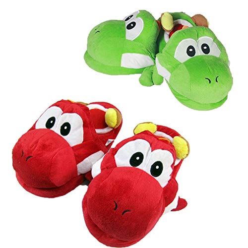 Linjia Sonic el erizo Super María zapatillas de felpa 2 pares/lote 28 cm Super Mario Bros Yoshi Adulto Felpa Zapatillas Inicio Invierno Zapatos Lindo Suave Peluche Zapatillas Juguetes