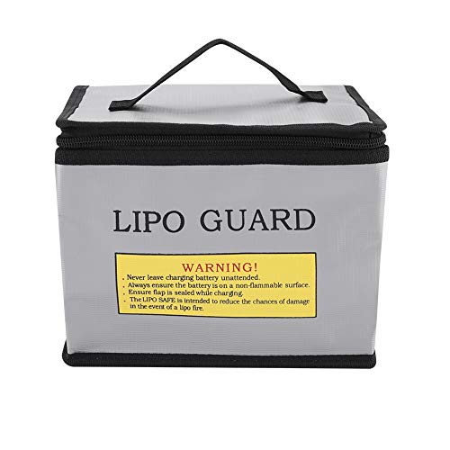 Lipo Bolsa de Seguridad Incombustible Lipo a Prueba de Explosiones Almacenamiento Carga de Batería Estuche Protector Funda Duradera Portátil Cremalleras Dobles Guardia de Almacenamiento