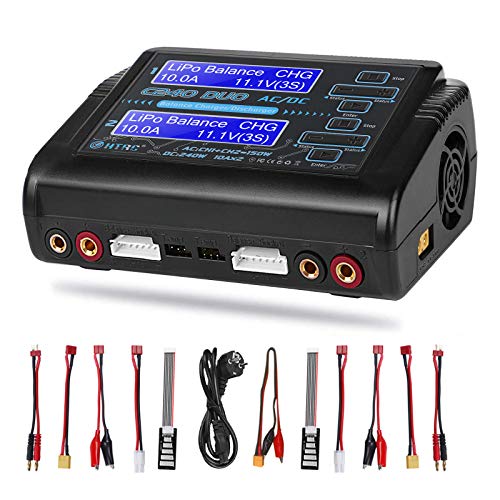 Lipo Cargador, RC Cargador de Equilibrio Descargador de Doble Equilibrio AC 150W DC 240W 10A para LiPo Li-Ion Life NiCd NiMH LiHV PB Batería Inteligente