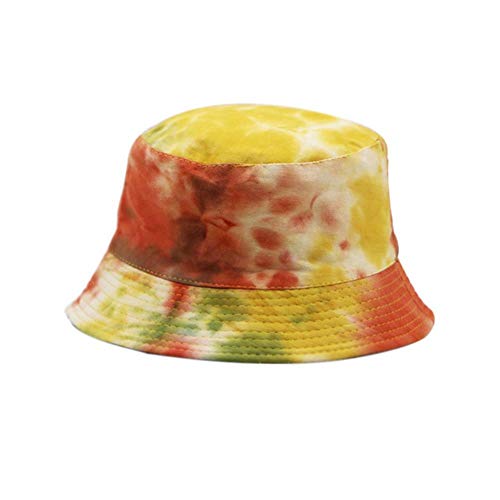 liqun Tie-Dye Gorra Colorida Que Ahorra Espacio Sombrero De Pescador Casual Diario Al Aire Libre Características del Clan Verano Fácil De Instalar Ligero, 2, China