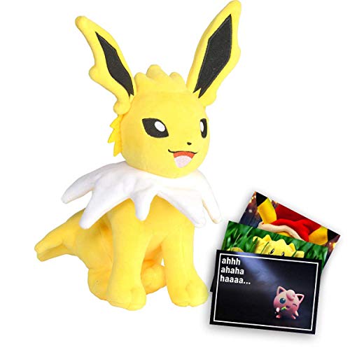 Lively Moments Pokemon Blitza - Peluche de Jolteon (20 cm, incluye tarjeta de felicitación gratuita)