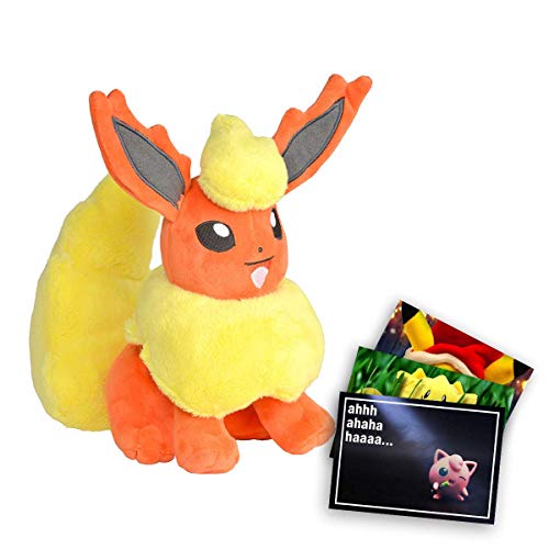 Lively Moments Pokémon Flamara - Peluche (20 cm, incluye tarjeta de felicitación gratuita)