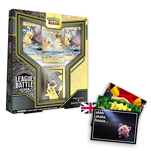 Lively Moments Pokémon League Battle Deck Pikachu & Zekrom-GX EN y tarjeta de felicitación gratis