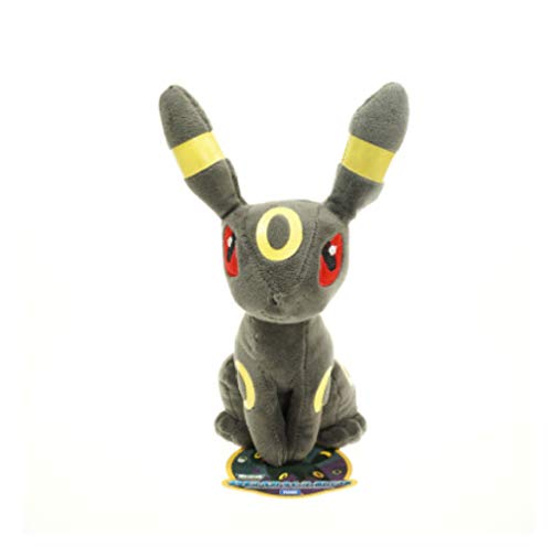 LMSX Cute Pokemon Eevee Plush Toy 20Cm, Anime Umbreon Lifelike Black Soft Doll Birthday 1Pc