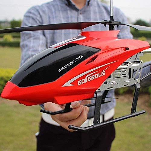 Lotees Teledirigido de radio de 3.5 canales helicóptero gigante grande helicóptero al aire libre los 85CM RC con giroscopio LED Boy Light avión del juguete de los niños Drone Principiante fáciles de o