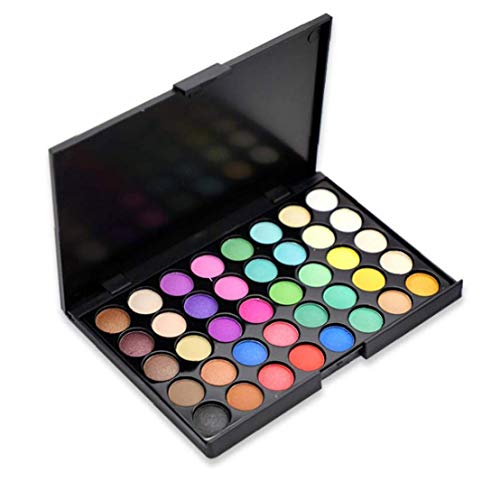 lujiaoshout Belleza 40 Colores Mezclados Tono de la Tierra de Sombra de Ojos Paleta de Mata y del Reflejo Maquillaje 1case Arte